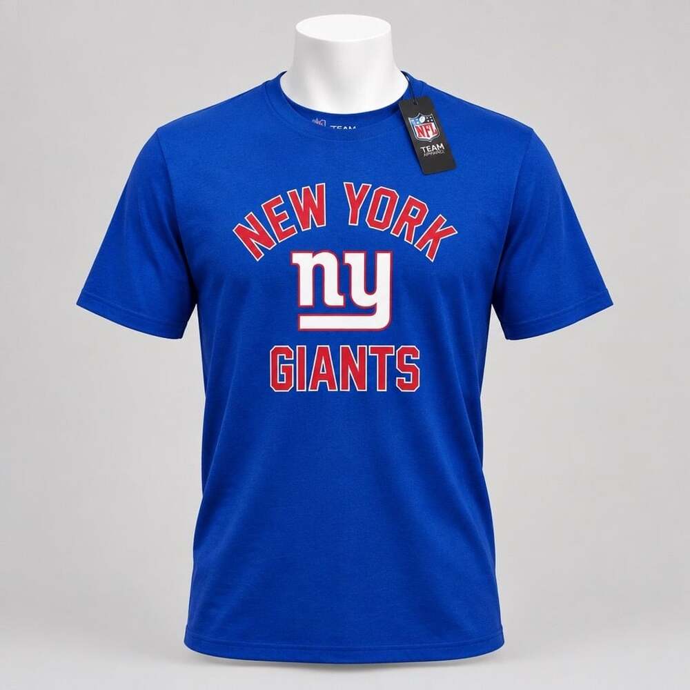 NFL Team Apparel New York Giants T-Shirt Size 2XL Blue Cotton